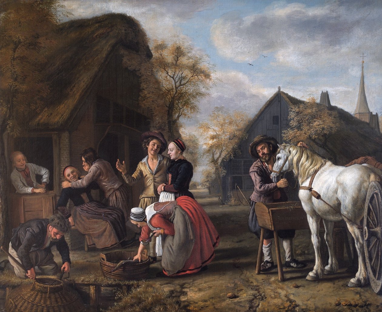 Una scena di villaggio da Jan (1620 76) Victors