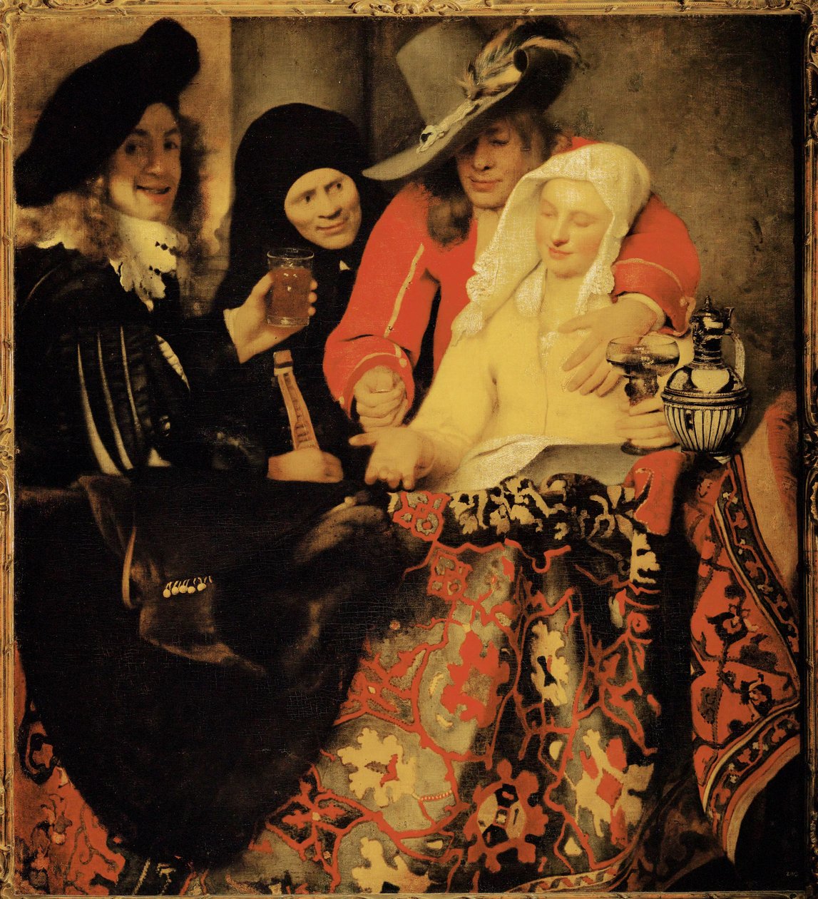 Presso la procuratrice (olio su tela) da Jan (1632-75) Vermeer