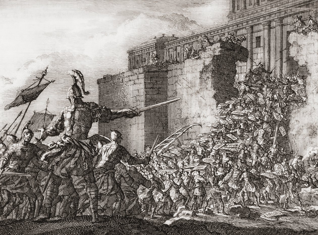 Pompeo attacca il Tempio di Gerusalemme nel 63 a.C. da Jan (after) Luyken