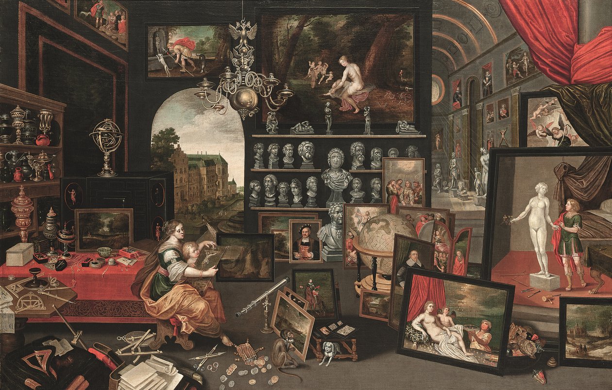 Allegoria della vista (olio su tela) da Jan (follower of) Brueghel