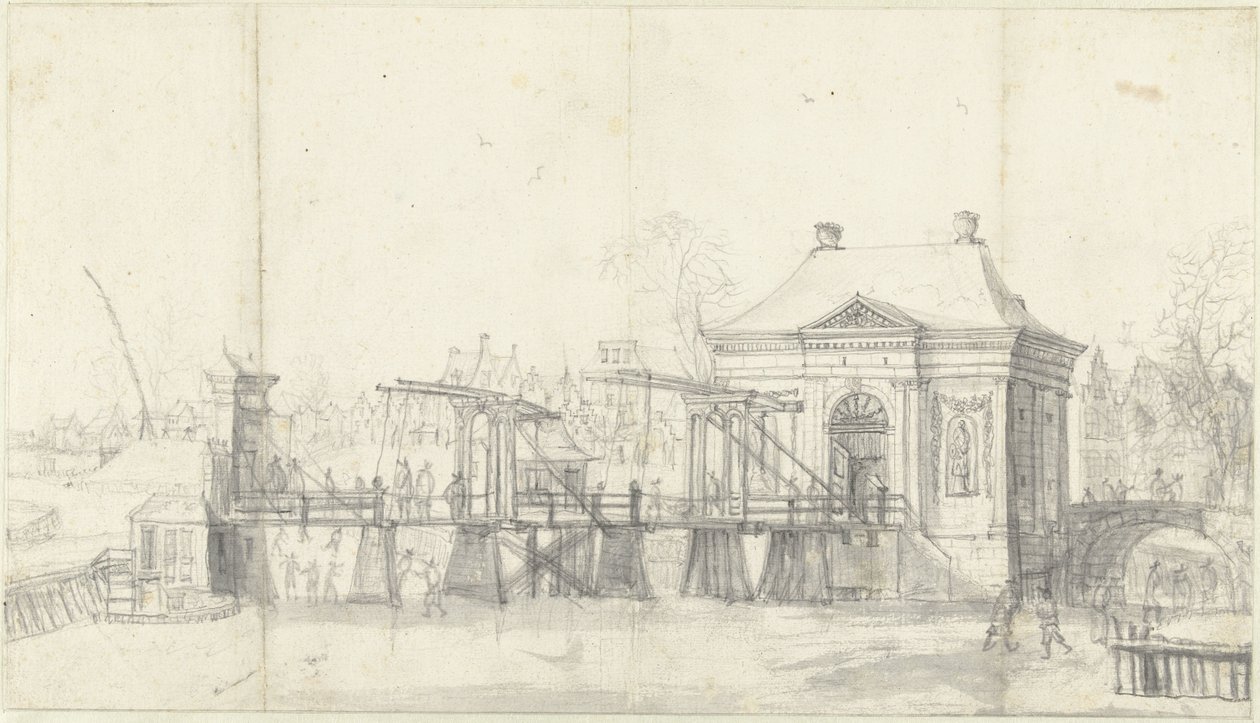 Porta Heiligeweg ad Amsterdam in inverno da Jan Abrahamsz. Beerstraten