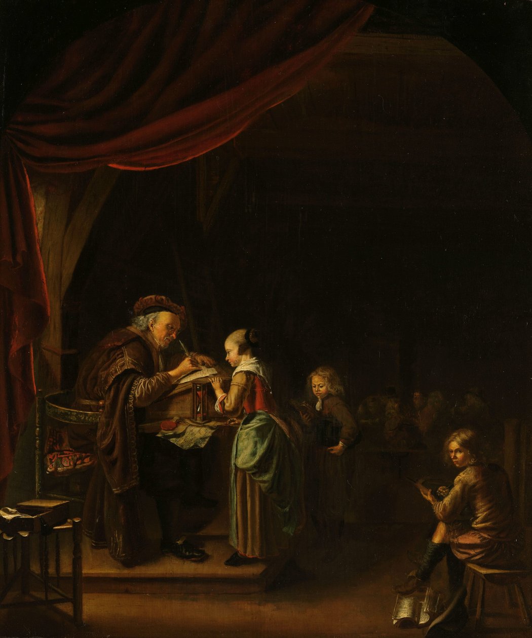 Il maestro di scuola da Jan Adriaensz. van Staveren (copy after)
