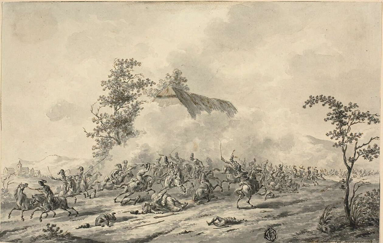 Battaglia di cavalleria da Jan Antony Langendijk