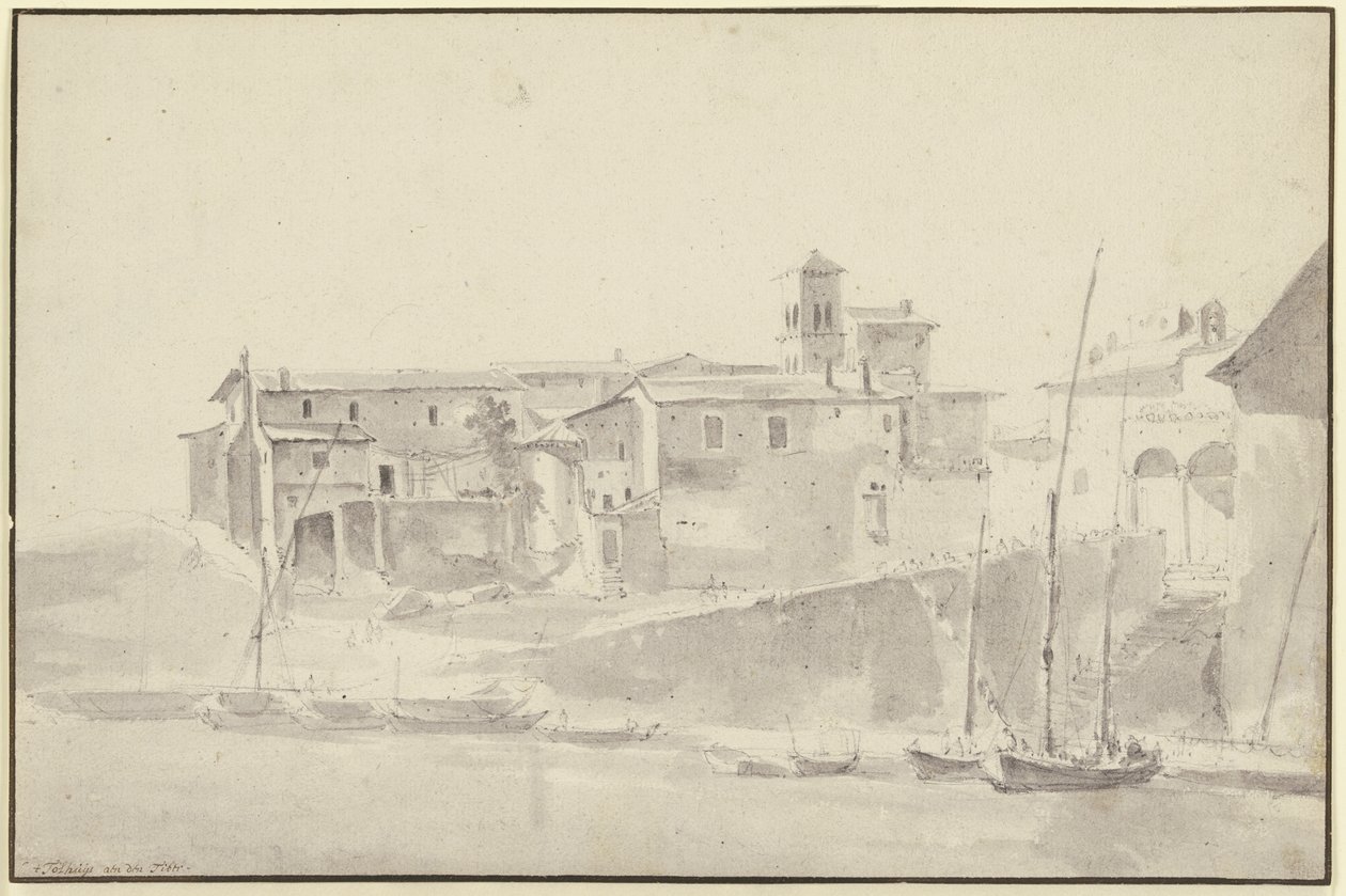 La dogana sul Tevere da Jan Asselijn