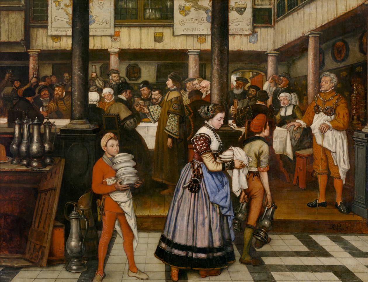 Frans Floris a un banchetto della Gilda di San Luca da Jan August Hendrik Baron Leys