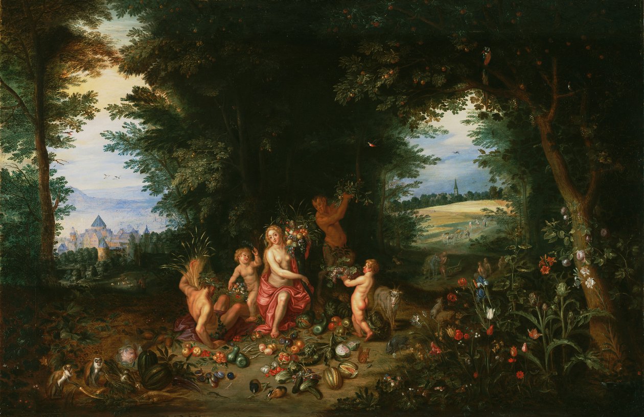 Paesaggio con Cerere (Allegoria della Terra) da Jan & Balen Hendrik van (1575-1632) Brueghel