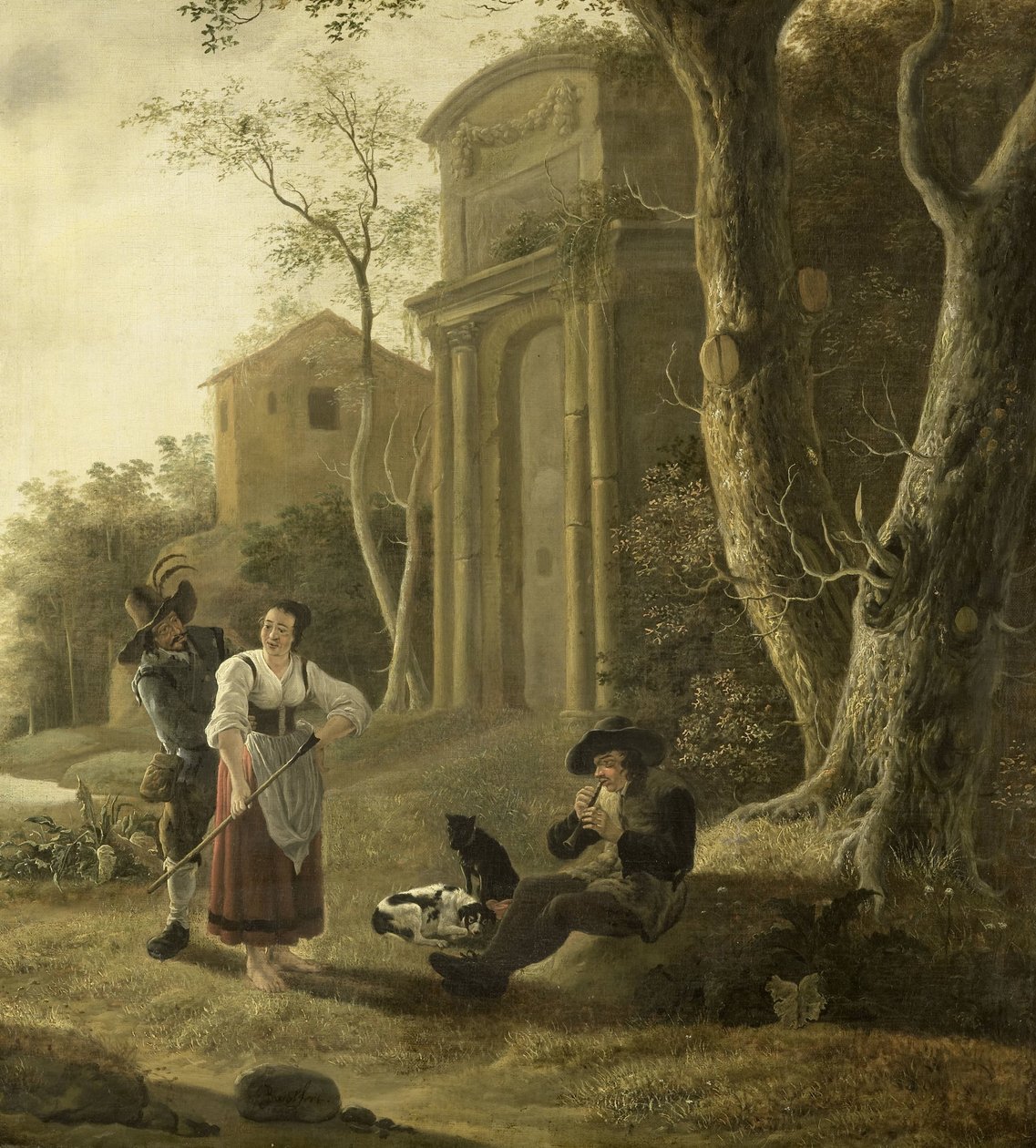 Il pifferaio (Scena pastorale con suonatore di shawm) da Jan Baptist Wolfaerts