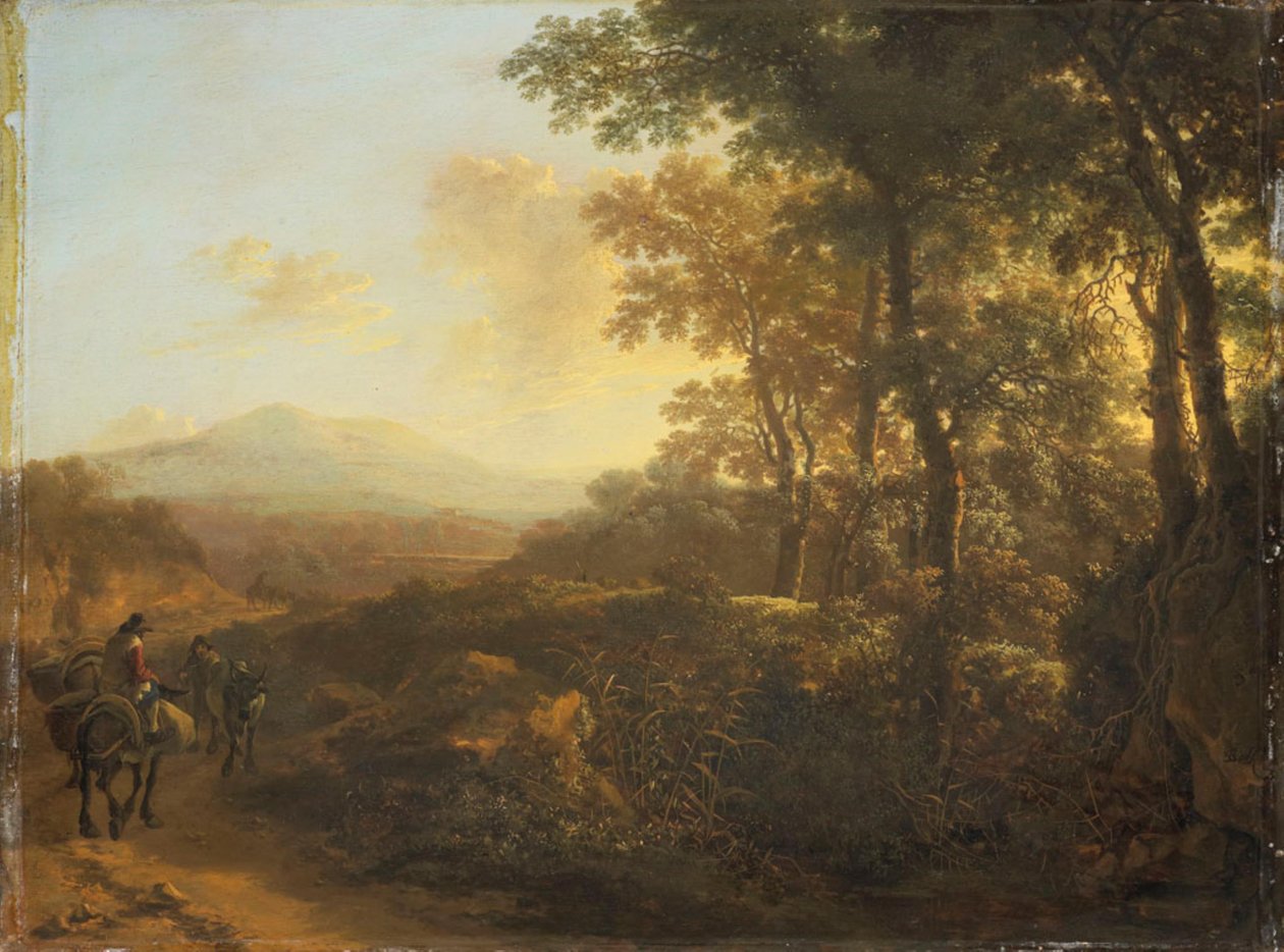 Paesaggio italiano con conducente di muli da Jan Both