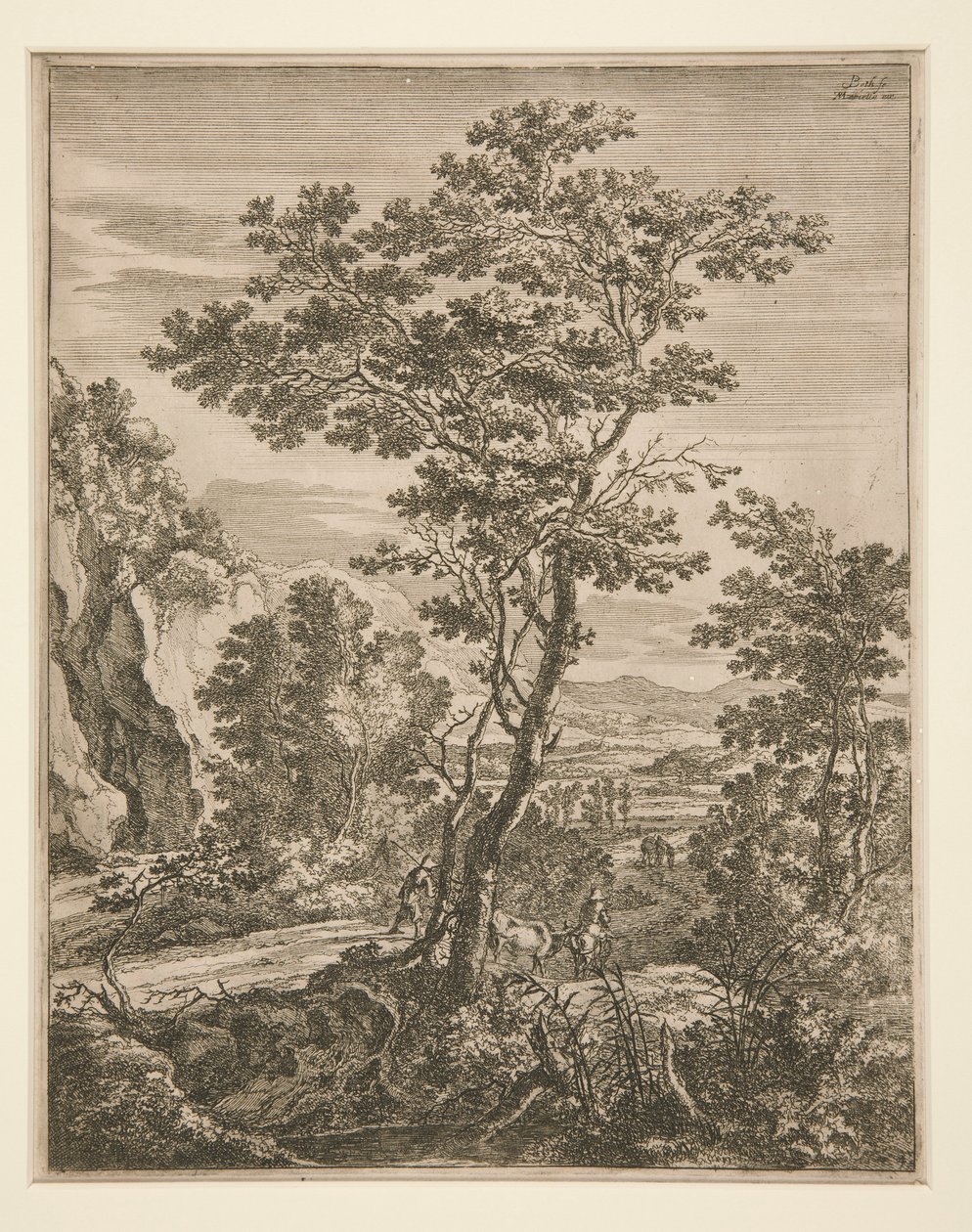 Paesaggio con un grande albero da Jan Both