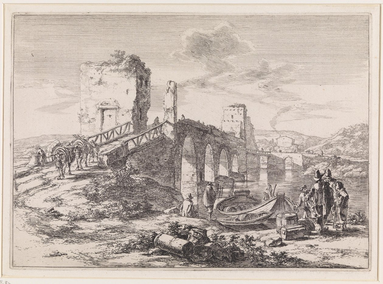 Paesaggio con ponte, il Ponte Molle da Jan Both