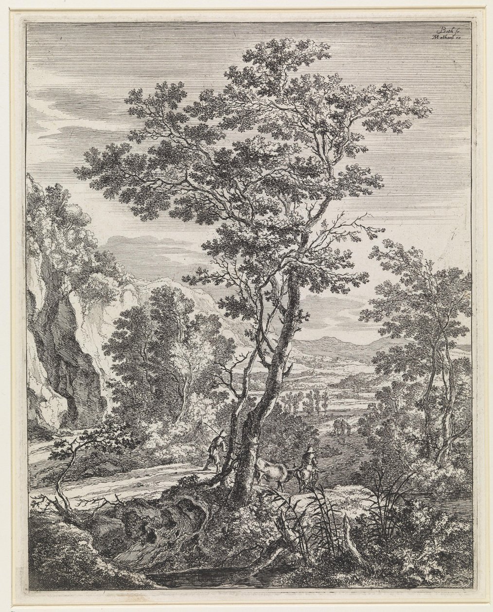 Paesaggio con un grande albero da Jan Both