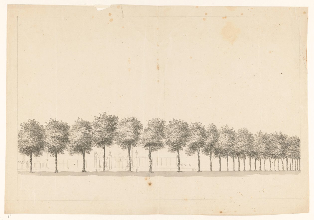 Viale alberato a Batavia da Jan Brandes
