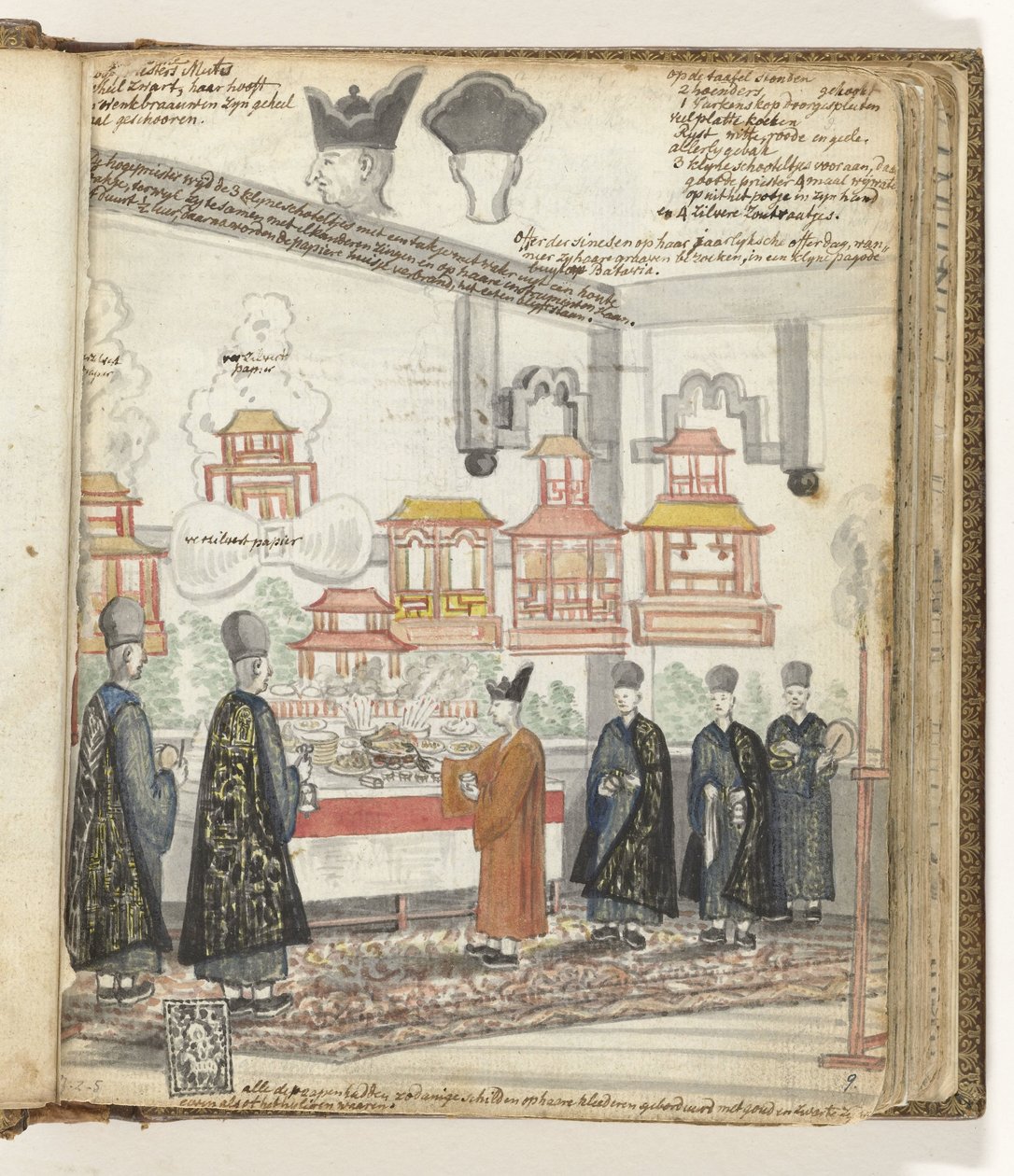Giorno di sacrificio cinese a Batavia da Jan Brandes