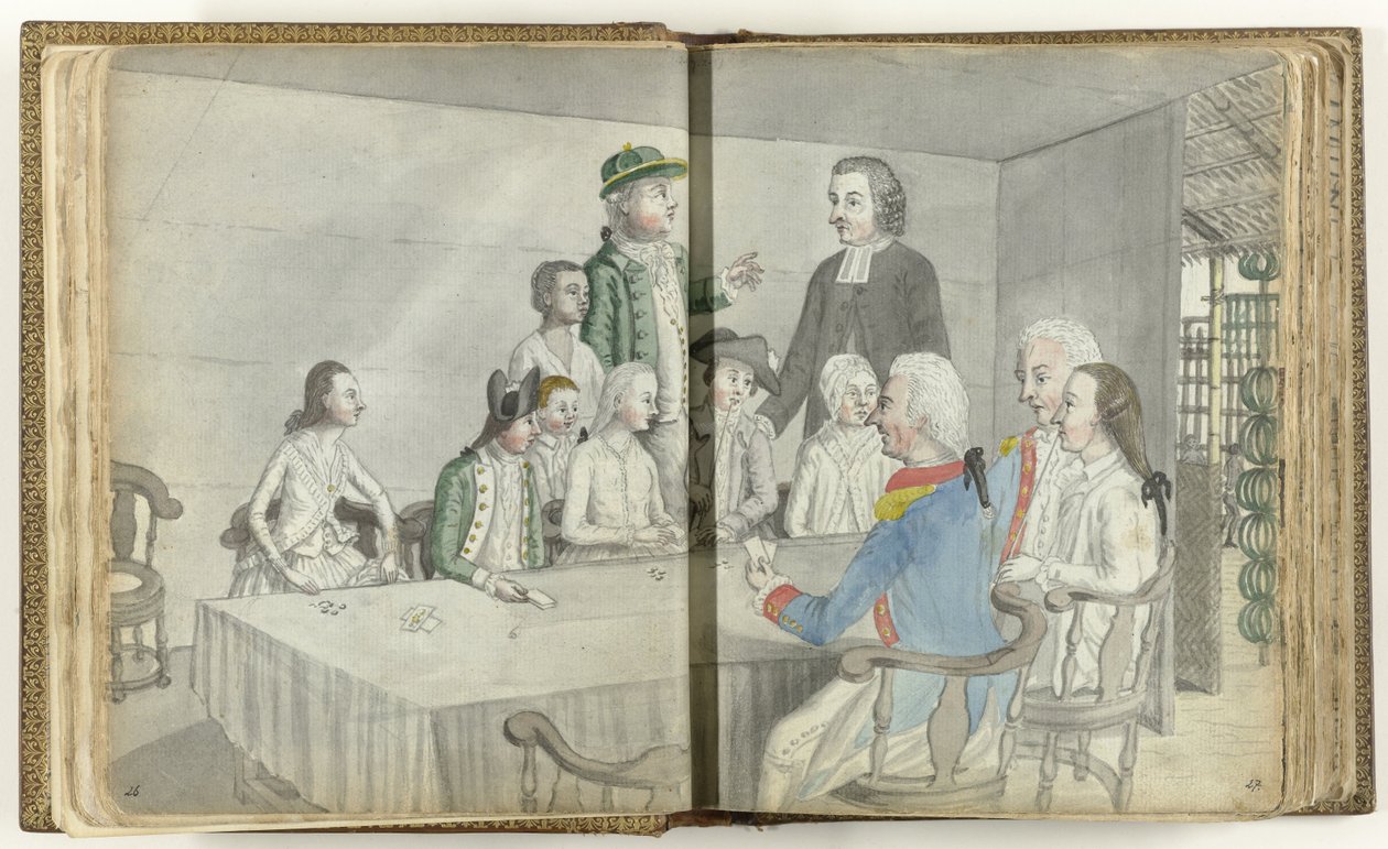 Compagnia di carte europea a Ceylon da Jan Brandes