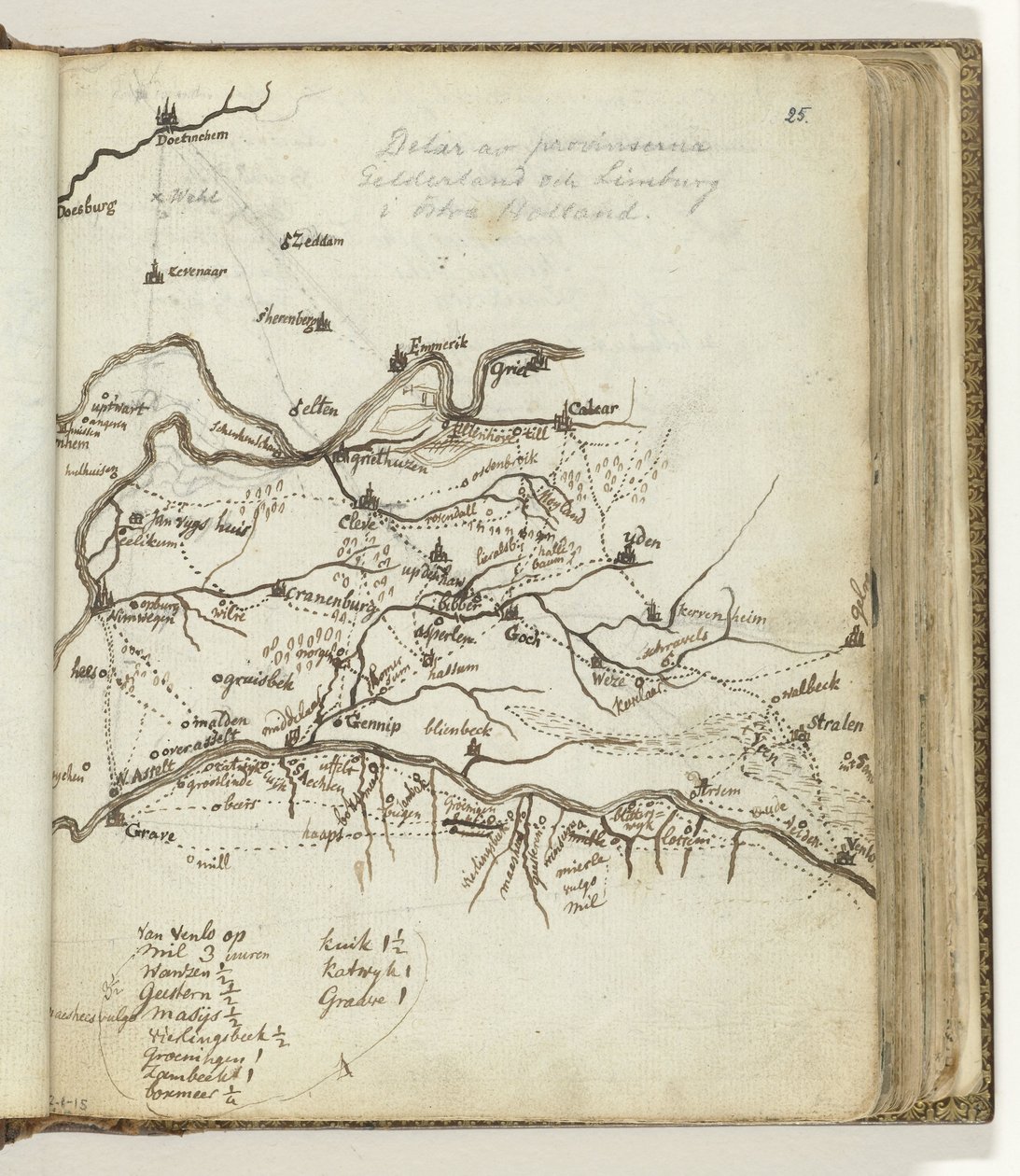 Mappa della regione tra Doetinchem e Venlo da Jan Brandes