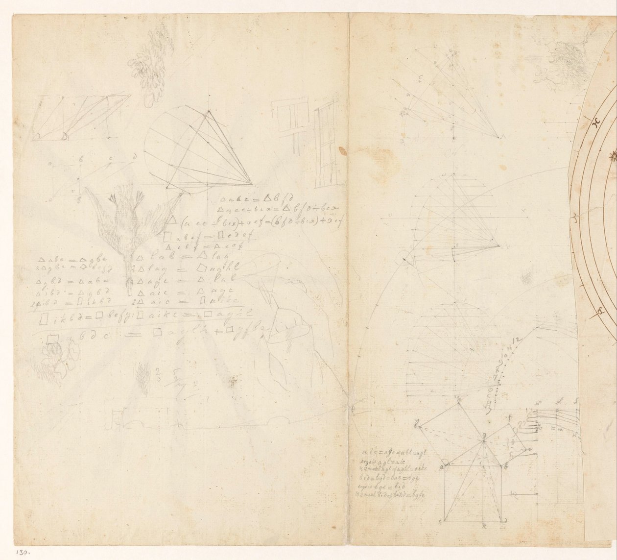 Carta straccia con matematica e schizzi da Jan Brandes