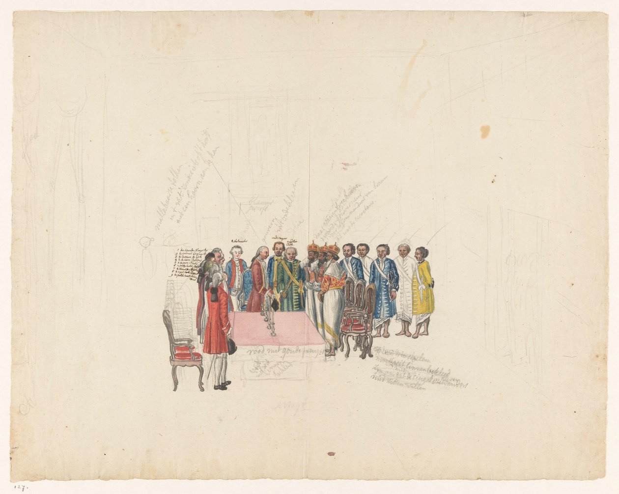 Ricevimento degli ambasciatori del re di Kandy, 1785 da Jan Brandes