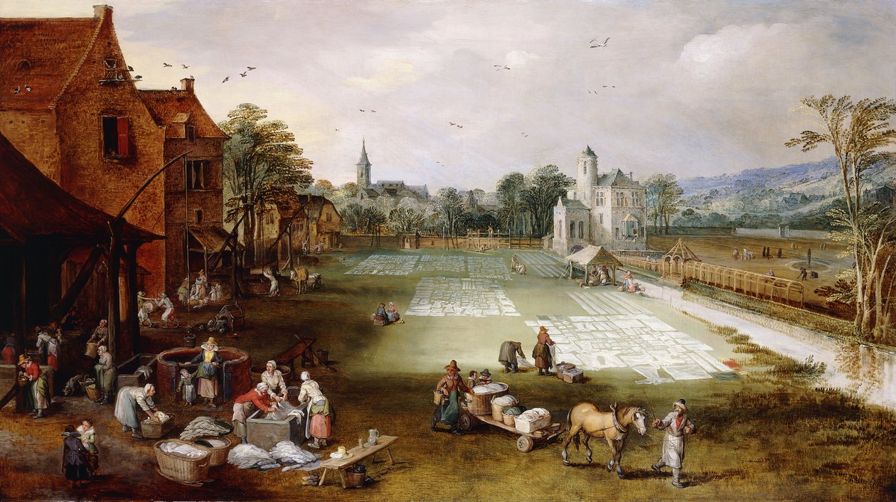 Un campo di candeggio da Jan Brueghel the Elder