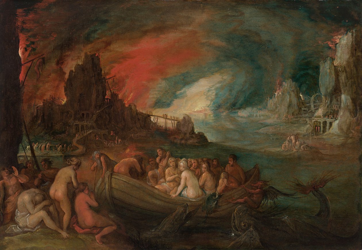 Caronte traghetta le anime attraverso lo Stige da Jan Brueghel the Younger