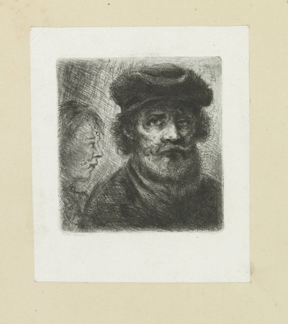 Giovane uomo e uomo barbuto da Jan Chalon