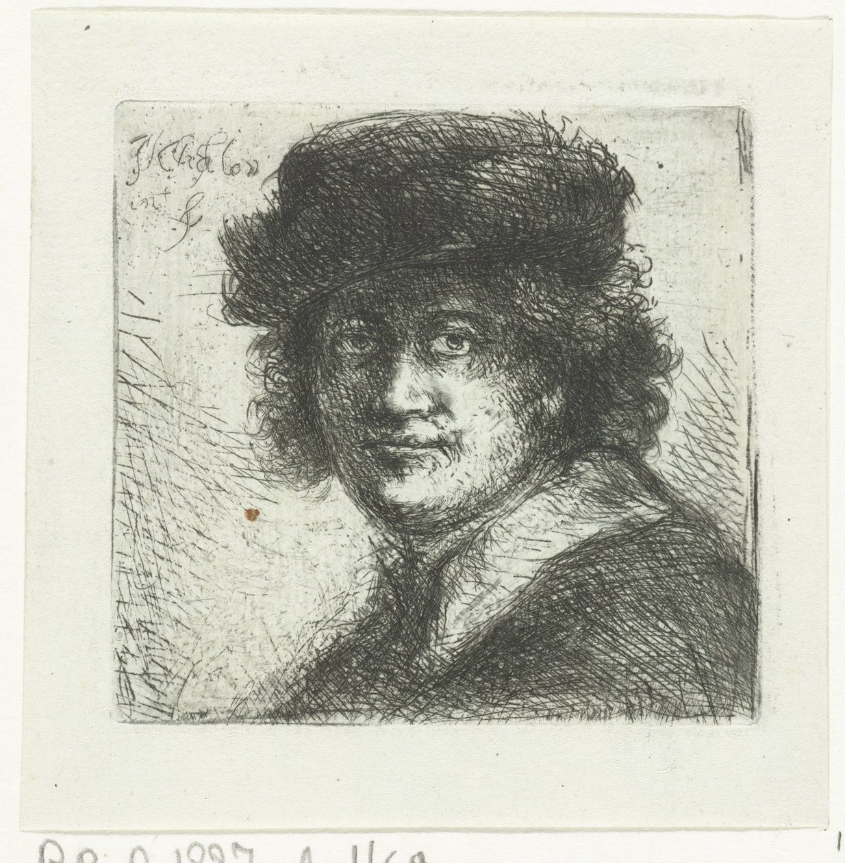 Uomo con cappello e colletto piatto da Jan Chalon