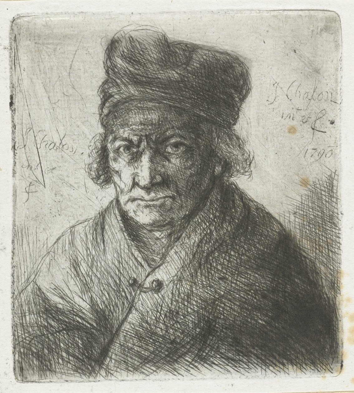 Uomo con berretto da Jan Chalon