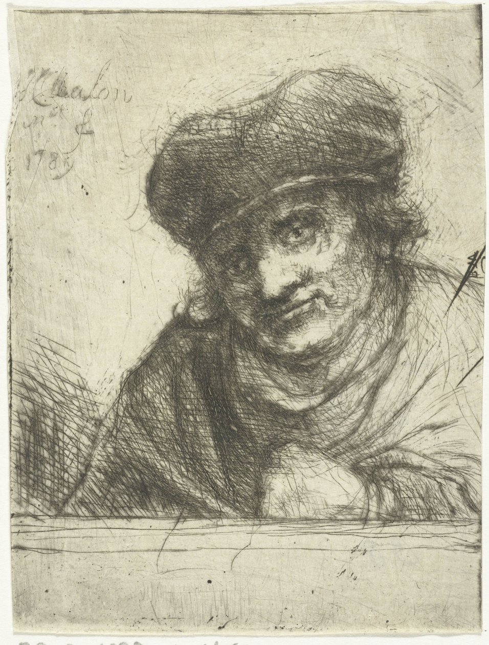 Uomo con berretto da Jan Chalon