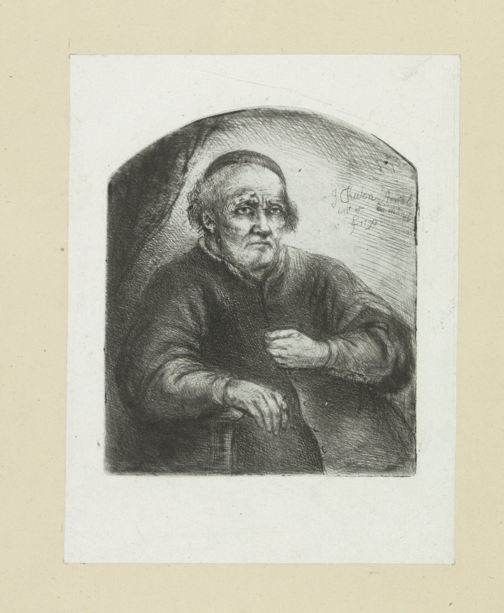 Vecchio in una poltrona da Jan Chalon
