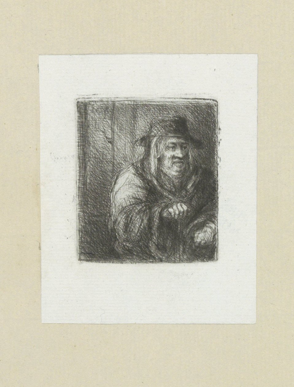 Vecchio con mantello e cappello (serie: The Compleat Work of Etchings by John Chalon) da Jan Chalon