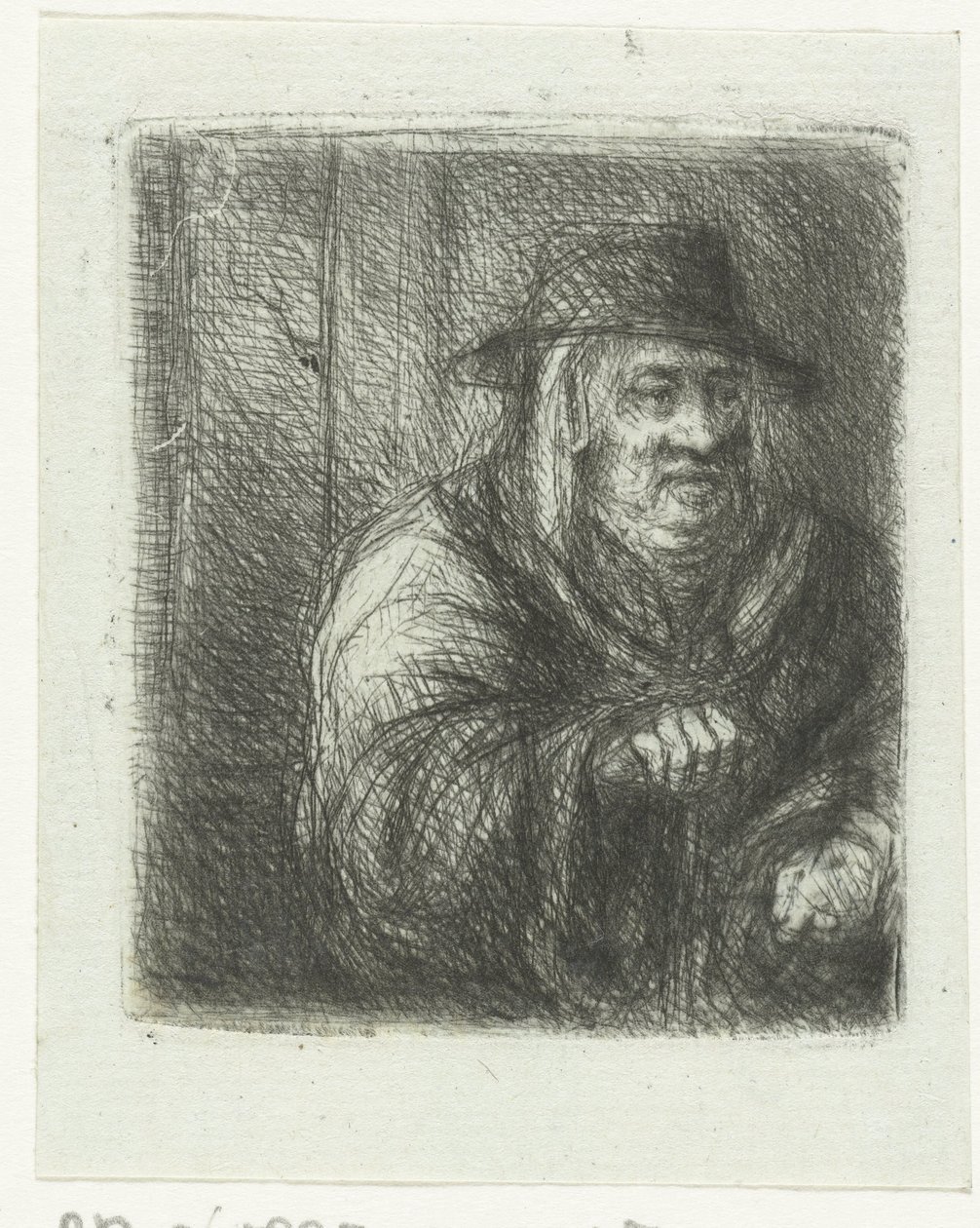 Vecchio con mantello e cappello da Jan Chalon