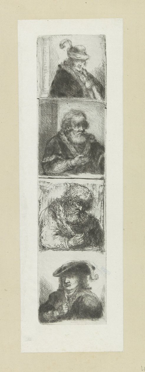 Quattro ritratti maschili da Jan Chalon