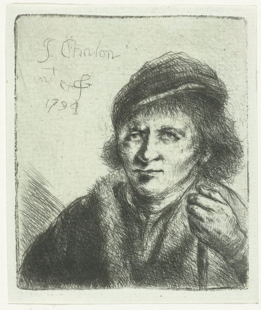 Uomo adulto con cappello e bastone da Jan Chalon