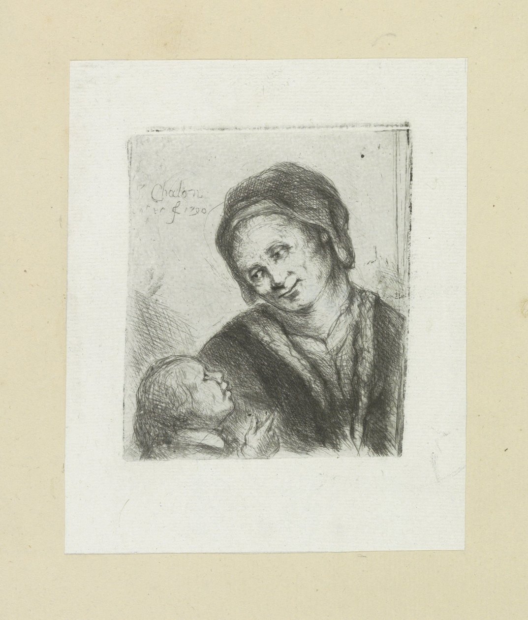 Donna e bambino da Jan Chalon