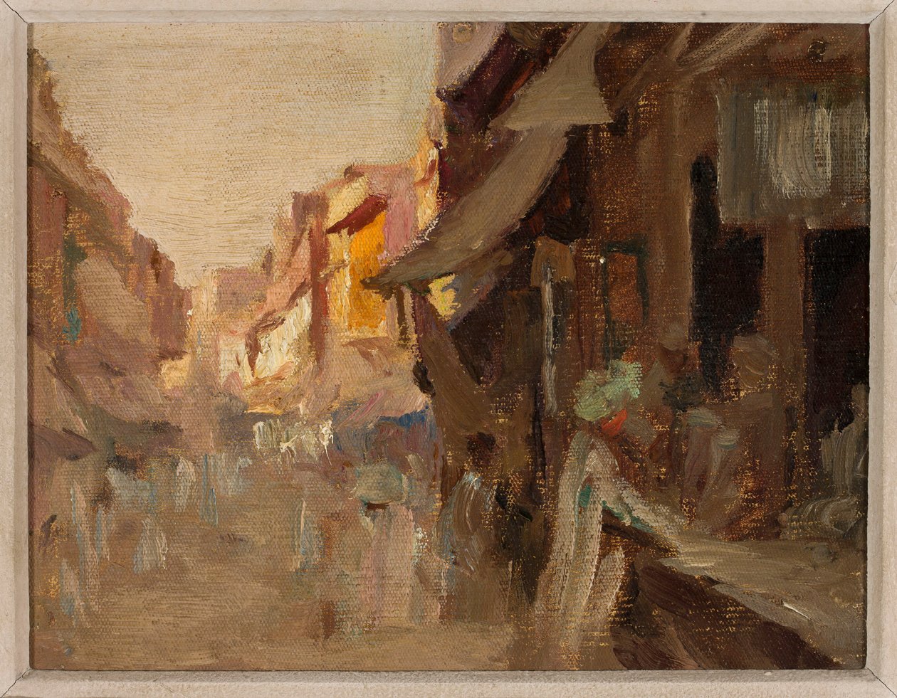 Agra - il mercato di strada di sera. Dal viaggio in India da Jan Ciągliński