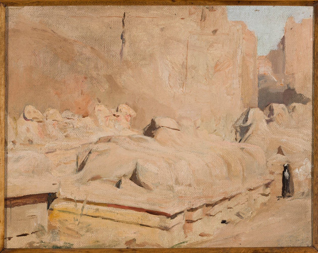 Il Viale delle Sfingi, il tempio di Amon-Ra. Dal viaggio in Egitto da Jan Ciągliński