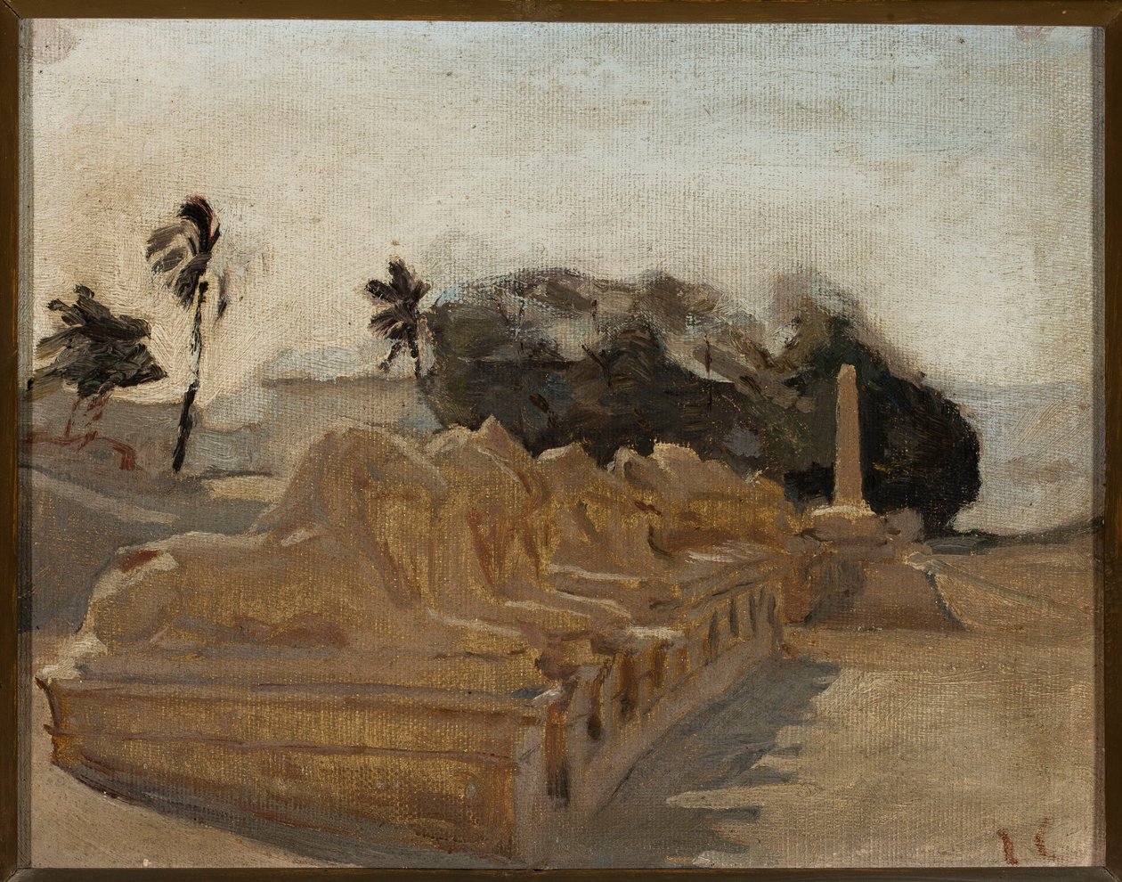 Viale delle sfingi nel tempio di Amon a Karnak. Da un viaggio in Egitto da Jan Ciągliński