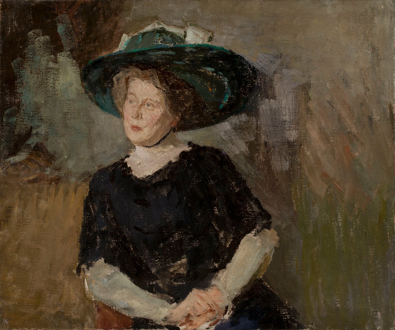 Signora con cappello da Jan Ciągliński