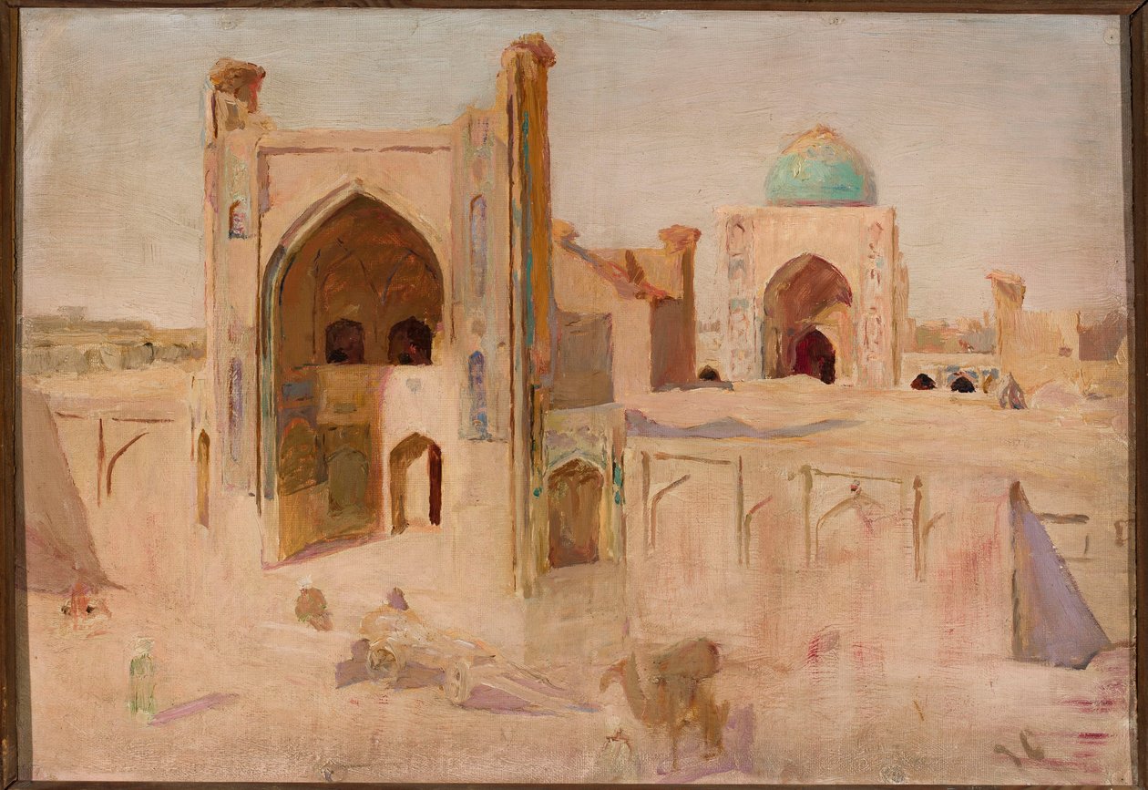 La moschea di Kalan a Bukhara. Dal viaggio in Turkestan da Jan Ciągliński