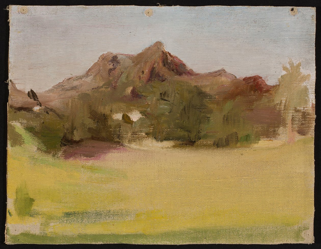 Landschaft mit Bergen. Aus der Reise nach Indien da Jan Ciągliński