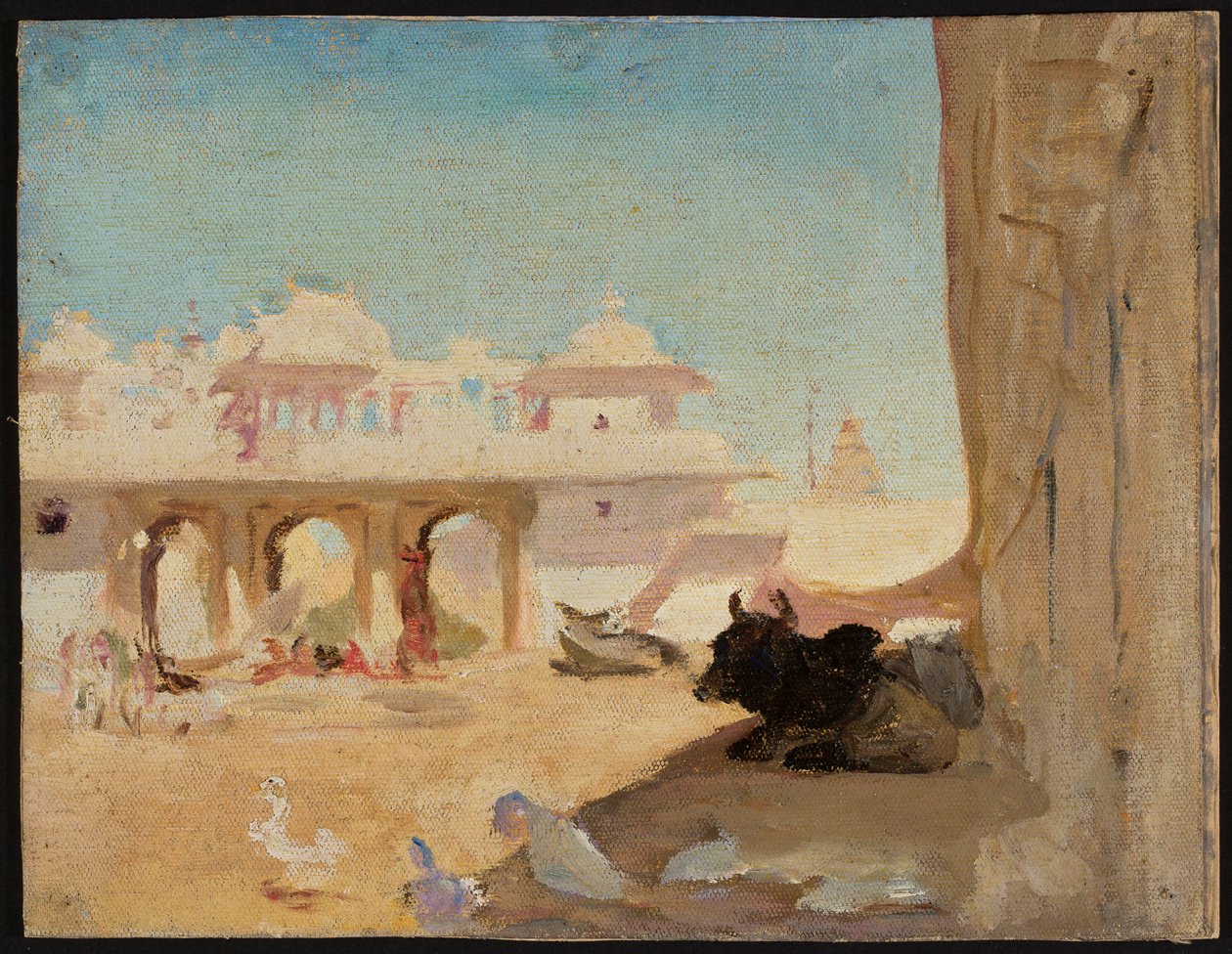 Cortile del palazzo del maharaja. Da un viaggio in India da Jan Ciągliński
