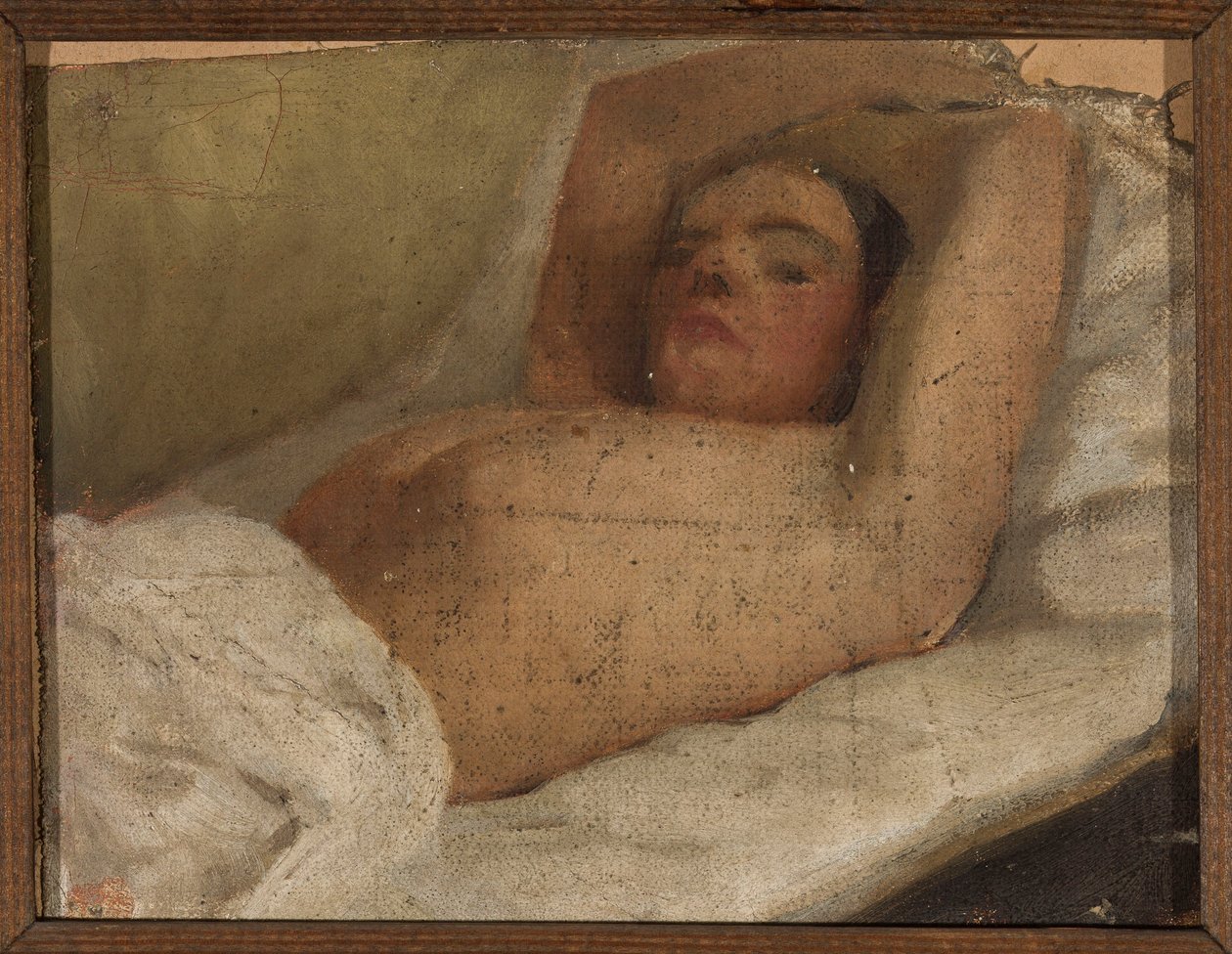 Studio di una donna sdraiata da Jan Ciągliński