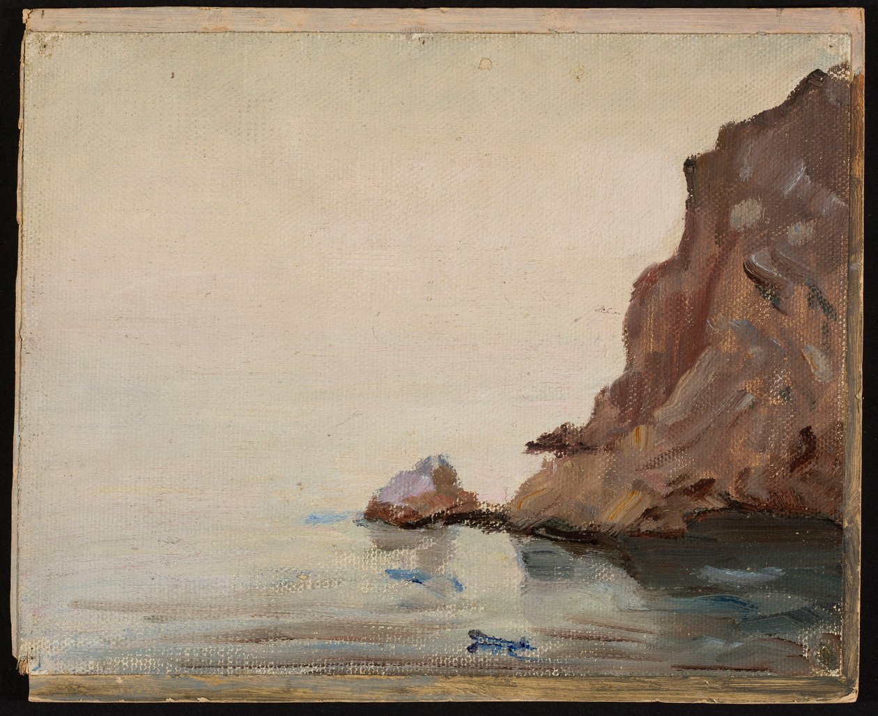 Veduta del mare con una roccia. Da un viaggio in Turkestan da Jan Ciągliński