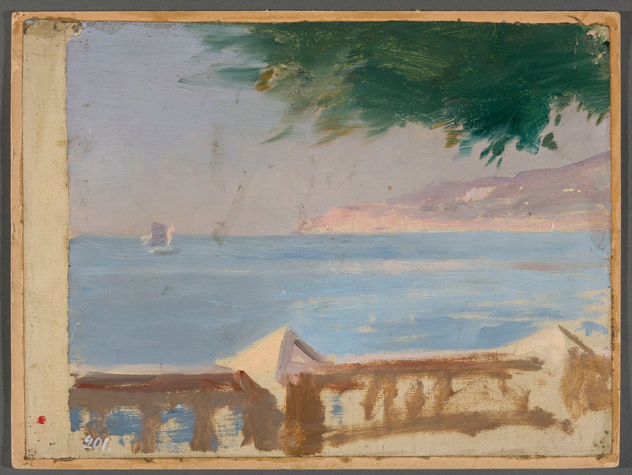 Veduta del mare dalla villa Bachczidere a Yalta. Da un viaggio in Crimea da Jan Ciągliński