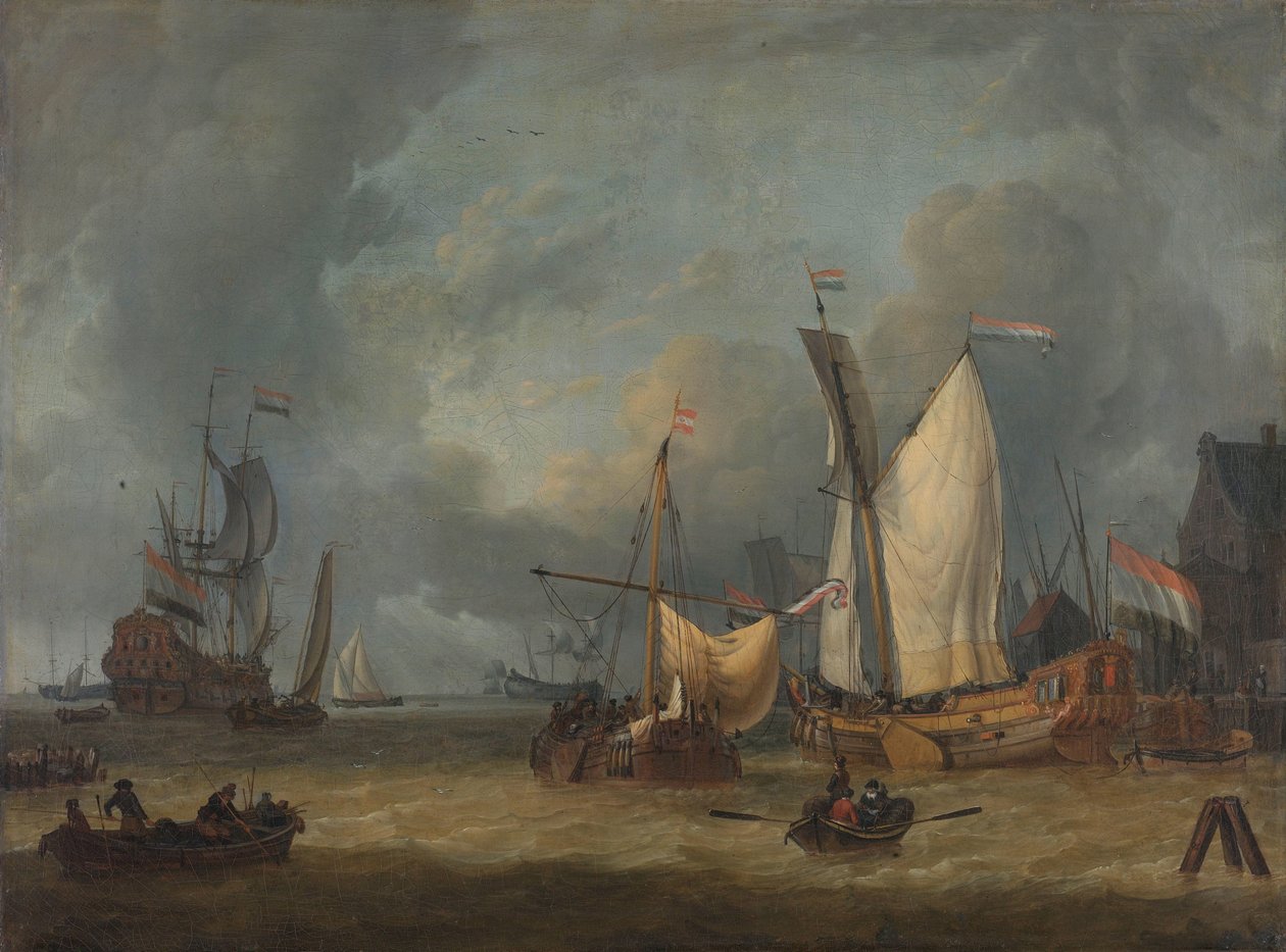 Una tempesta (Navi nel porto con vento forte) da Jan Claesz. Rietschoof
