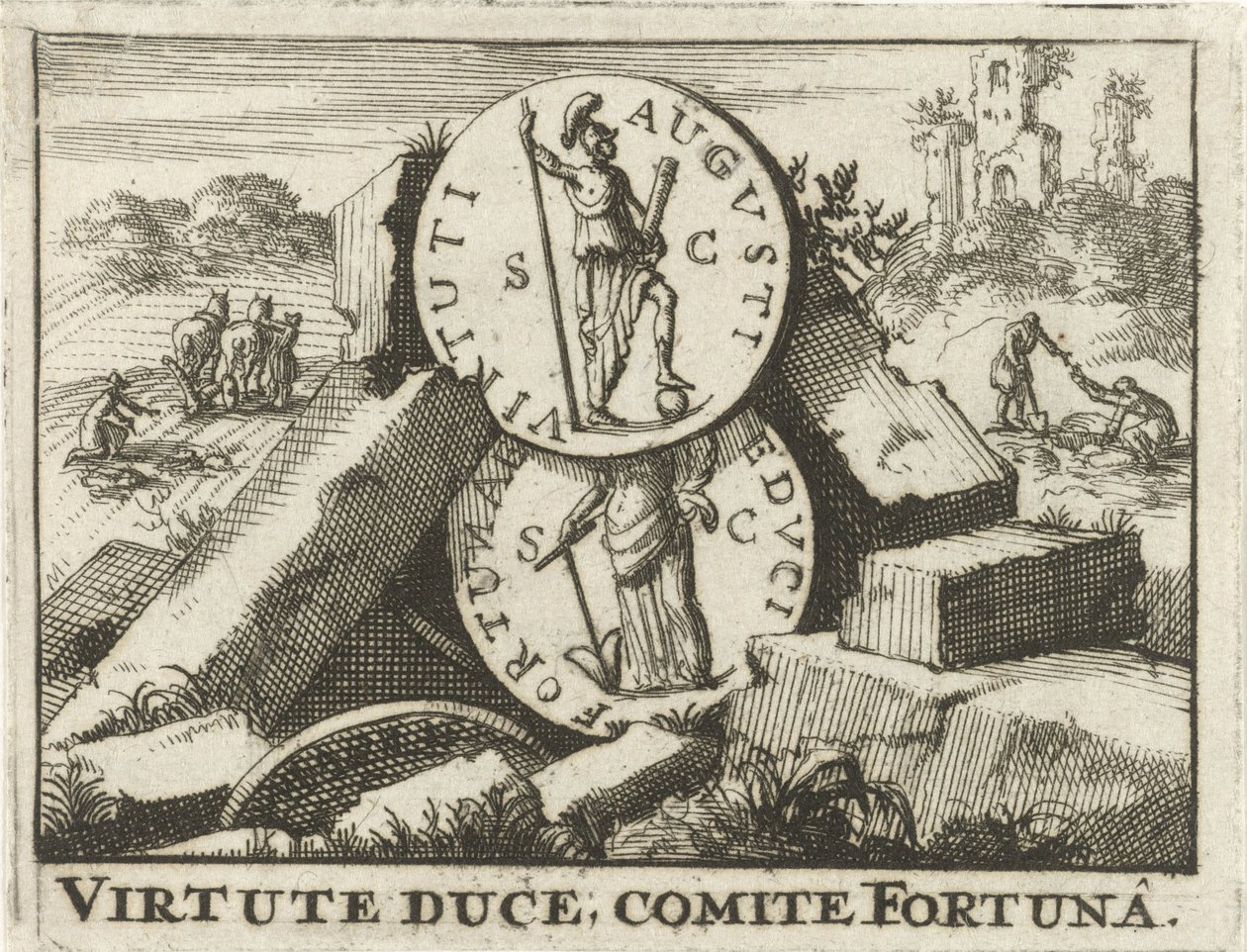 Monete romane su un mucchio di pietre da Jan Claesz ten Hoorn