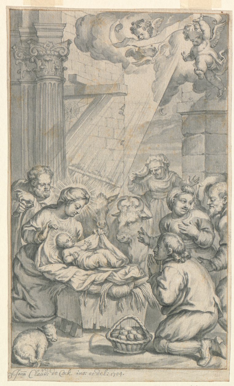 Adorazione dei pastori da Jan Claudius de Cock