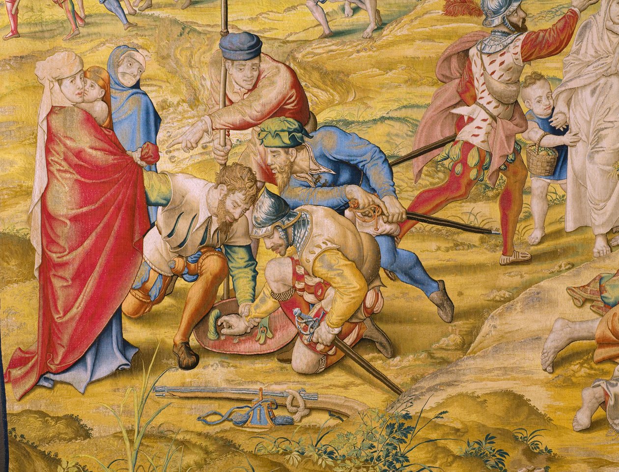 Serie La conquista di Tunisi: La presa di Tunisi. Cartonista Jan Cornelisz Vermeyen. Atelier Willem de Pannemaker, Bruxelles. Ca 1545. (dettaglio) da Jan Cornelisz Vermeyen