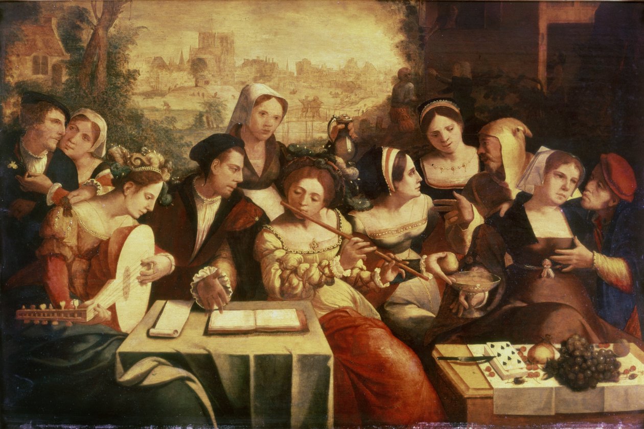 Il figliol prodigo che banchetta con le prostitute da Jan Cornelisz Vermeyen