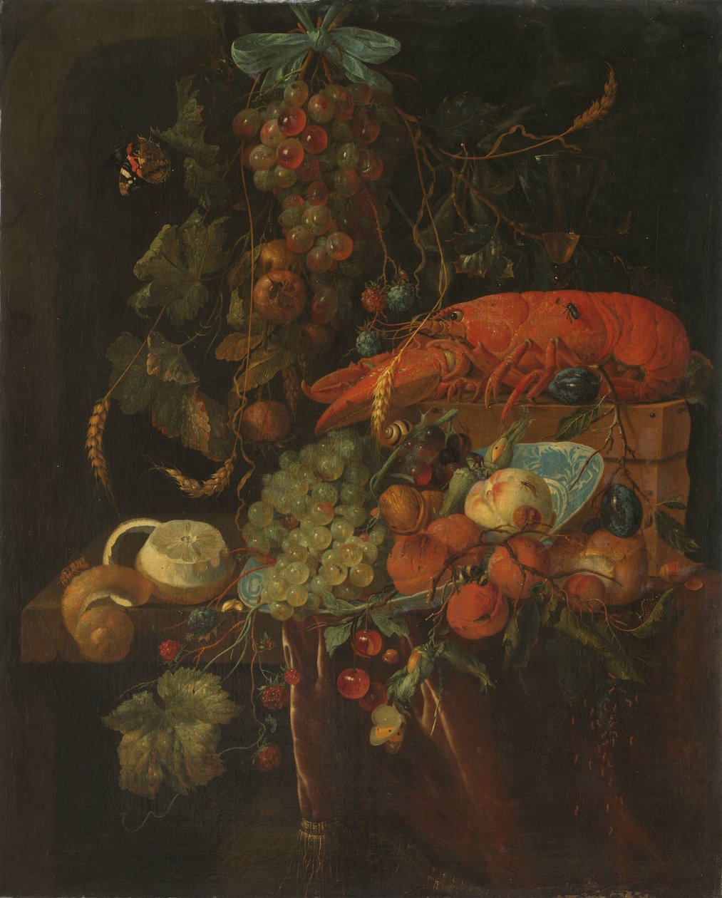 Natura morta con frutta e aragosta da Jan Davidsz. de Heem (copy after)