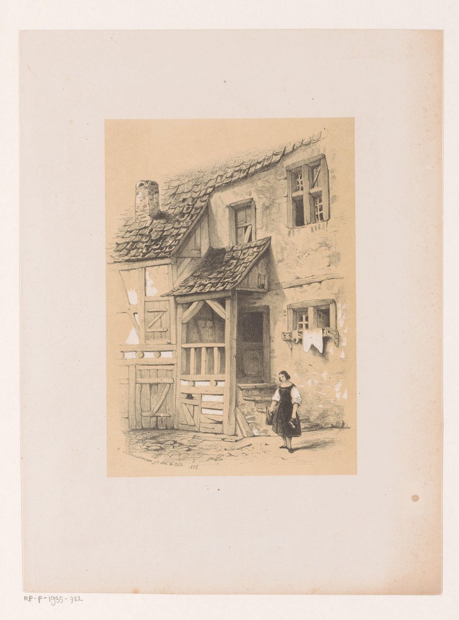 Facciata di una casa da Jan Diederikus Kruseman